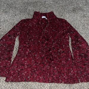 Liz Claiborne Burgundy Cowl Neck Sweater